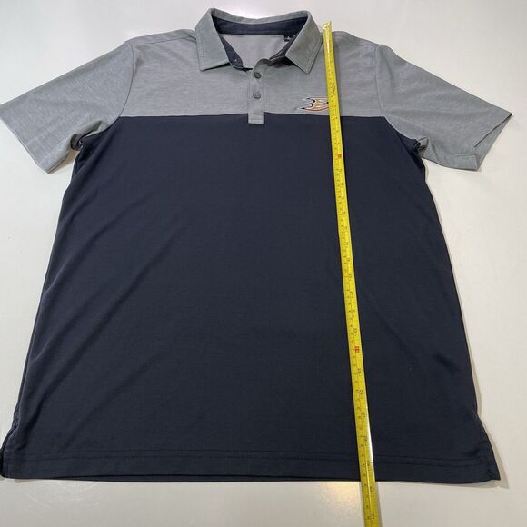 Travis Matthews Men’s Polo Shirt - NHL Collection Anaheim Ducks Black Gray Large - Picture 3 of 6